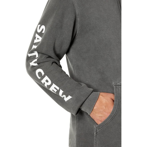  Salty Crew Blue Crabber Overdyed Fleece Hoodie