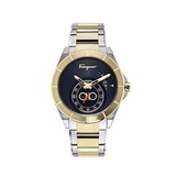 Salvatore Ferragamo Mens Ferragamo Urban Yellow Gold Swiss Quartz Watch with Stainless Steel Strap, Two Tone, 22 (Model: SF1Y00519)