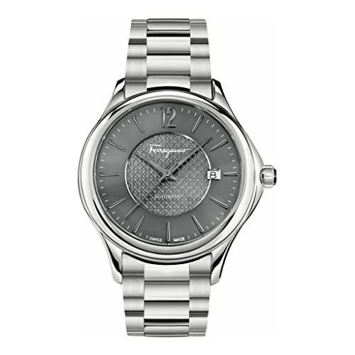 살바토로페라가모 Salvatore Ferragamo Mens Time Automatic Swiss Quartz Stainless Steel Casual Watch, Color:Silver-Toned (Model: FFT050016)