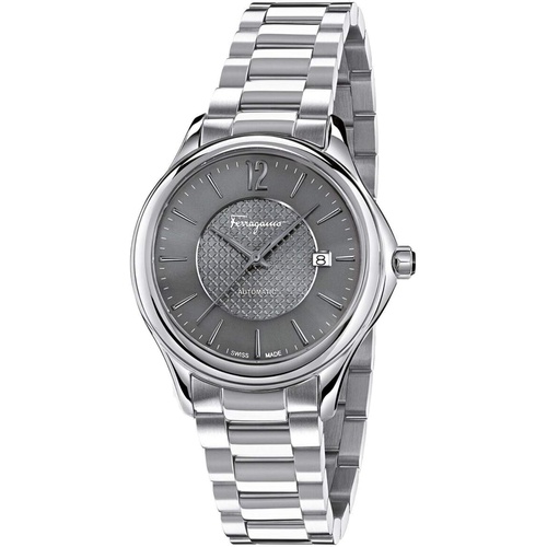 살바토로페라가모 Salvatore Ferragamo Mens Time Automatic Swiss Quartz Stainless Steel Casual Watch, Color:Silver-Toned (Model: FFT050016)