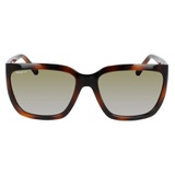 Salvatore Ferragamo Classic Logo 59mm Gradient Rectangle Sunglasses_TORTOISE/ GREY