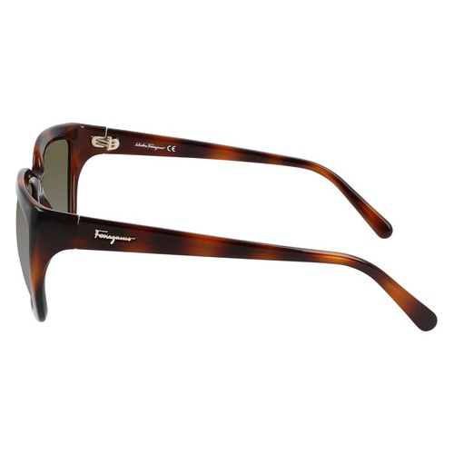 살바토로페라가모 Salvatore Ferragamo Classic Logo 59mm Gradient Rectangle Sunglasses_TORTOISE/ GREY