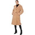 Sam Edelman Notch Collar Single-Breasted Maxi Teddy Coat