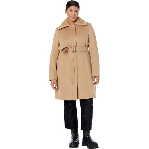  Sam Edelman Asymmetrical Trench with Knit Collar insert