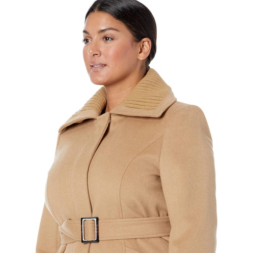  Sam Edelman Asymmetrical Trench with Knit Collar insert