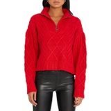 Sanctuary Zip-Up Cable Sweater