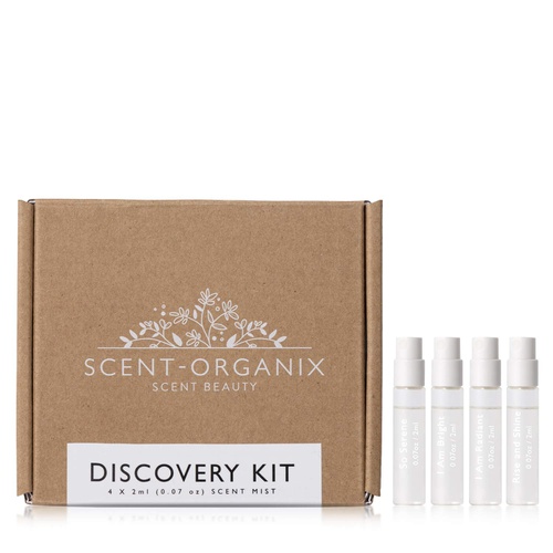  Scent Beauty Scent-Organix Perfume Sampler Sets for Women and Men | Unisex Fragrance Discovery Kit | Non-Toxic Vegan Natural Perfumes | 4 Mini Spritzes (0.07oz)