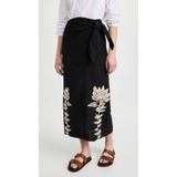 Scotch & Soda Embroidered Midi-Length Skirt