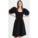 Sea Puff Sleeve Zip Front Dress