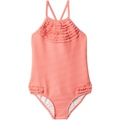 Seafolly Kids Sweet Summer Rib Frill Tank One-Piece (Toddleru002FLittle Kids)