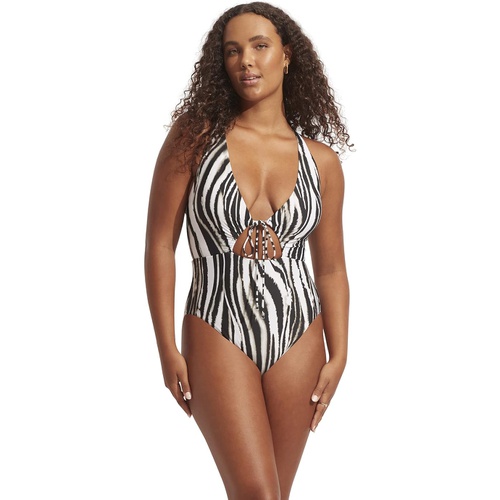  Seafolly Zahara Drawstring Keyhole One-Piece