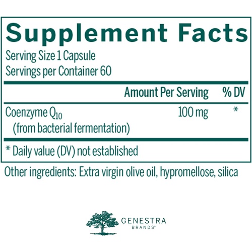  Seroyal USA Genestra Brands CoQ10 Lipo 100 Antioxidant Supplement 60 Capsules