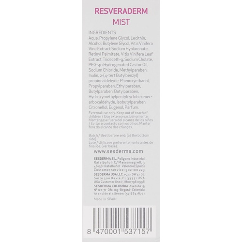  Sesderma Resveraderm Mist, 0.7 Fl Oz