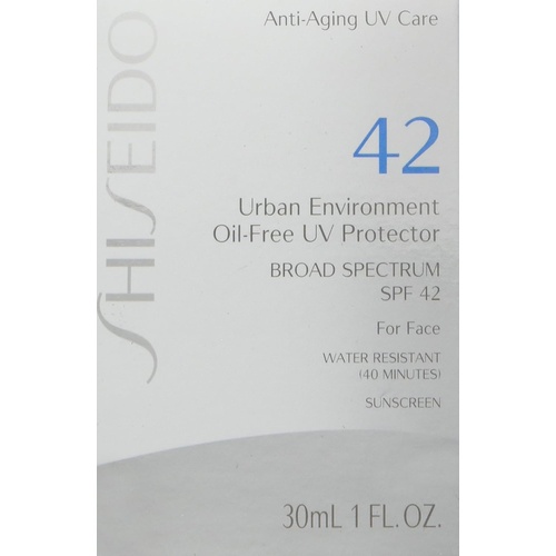  Shiseido Urban Environment Oil-free UV Protector SPF 42 Broad Spectrum for Face, 1 Ounce