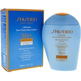 Shiseido Ultimate Sun Protection Lotion Wetforce Spf 50 for Sensitive Skin and Children By Shiseido for Unise, 3.3 Ounce
