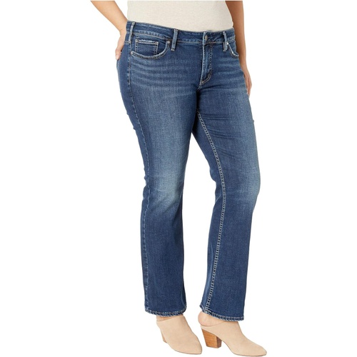  Silver Jeans Co. Plus Size Suki Mid-Rise Curvy Fit Slim Boot Jeans in Indigo W93616SDK424