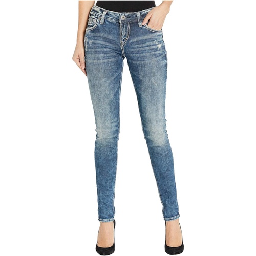  Silver Jeans Co. Mid-Rise Skinny Leg Girlfriend Jeans L27137SJL388