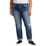 Silver Jeans Co. Plus Size Boyfriend Mid-Rise Slim Leg Jeans W27170SJL267