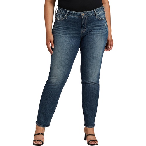  Silver Jeans Co. Plus Size Elyse Mid-Rise Straight Leg Jeans W03403SJL341