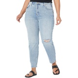 Silver Jeans Co. Plus Size Highly Desirable High-Rise Slim Straight Leg Jeans W28440RCS198