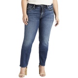 Silver Jeans Co. Plus Size Suki Mid-Rise Straight Leg Jeans W93413EGX434
