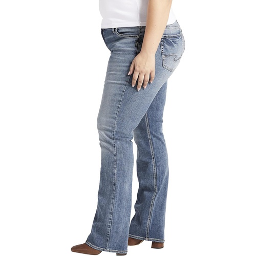  Silver Jeans Co. Plus Size Elyse Mid-Rise Slim Bootcut Jeans W03601EDB257