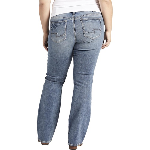  Silver Jeans Co. Plus Size Elyse Mid-Rise Slim Bootcut Jeans W03601EDB257