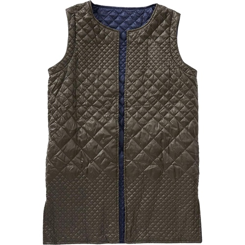  Silverts Plus Size Quilted Reversible Jacket with Detachable Sleeves
