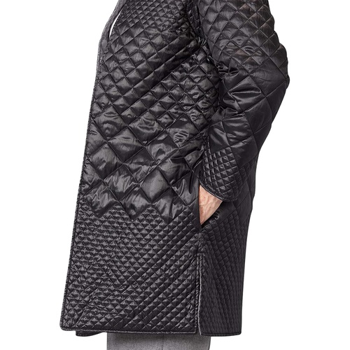  Silverts Plus Size Quilted Reversible Jacket with Detachable Sleeves