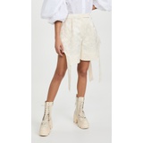 Simone Rocha Sculpted Shorts with Side Cut Out and Tails