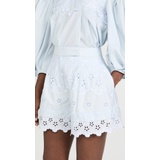 Simone Rocha Shorts with Embroidered Trim