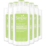 Simple Kind to Skin Cleansing Water Cleanser and Makeup Remover for All Skin Types Micellar Boosts Skins Hydration by 90 percent 13.5 oz, Pack of 6 (Packaging May Vary)