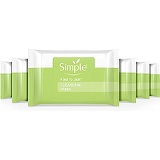 Simple Cleansing Wipes Face Wipes for Removing Makeup Kind to Skin Removes Waterproof Mascara 25 count 6 pack