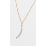 Single Stone Ophelia Crescent Charm Necklace