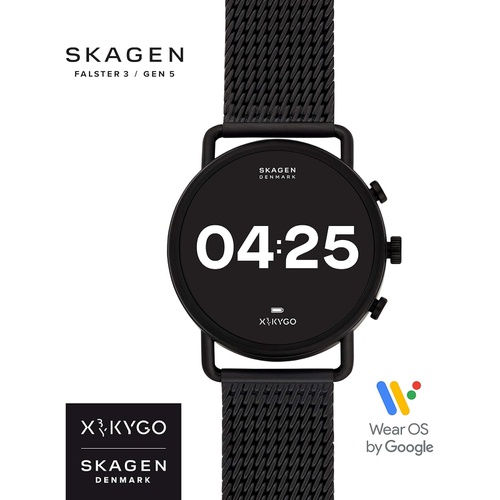  Skagen Connected Falster 3 Gen 5 Stainless Steel Touchscreen Smartwatch with Heart Rate, GPS, NFC, and Smartphone Notifications