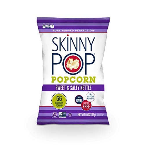  SkinnyPop Sweet & Salty Kettle Popped Popcorn, Gluten-Free, Non-GMO, Healthy Snack, 12 Pack Of 1.9oz Snack Size Bags