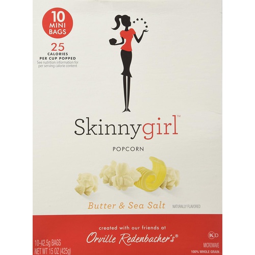  Skinny Girl along with Orville Redenbacher, Microwave Popcorn, Butter & Sea Salt, 10 Count, 15oz Box (Pack of 2)