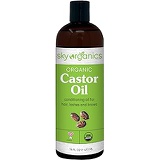 Sky Organics Castor Oil USDA Organic Cold-Pressed (16oz) 100% Pure Hexane-Free Castor Oil - Conditioning & Healing, For Dry Skin, Hair Growth - For Skin, Hair Care, Eyelashes - Caster Oil By Sk