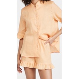 Sleeper Linen Lounge Suit In Coral