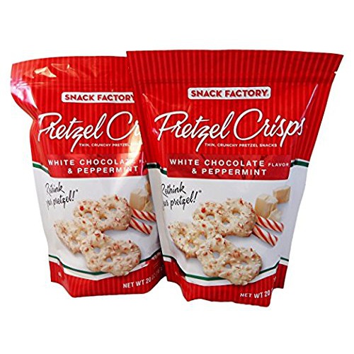  Snack Factory Pretzel Crisps White Chocolate & Peppermint Flavor Limited Value Pack (2 X 20 Oz Bag)