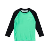 Snapper Rock Green Sustainable Long Sleeve Rash Top (Little Kids/Big Kids)