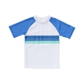 Snapper Rock Shark Stripe Short Sleeve Rash Top (Infantu002FToddleru002FLittle Kidsu002FBig Kids)