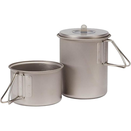  Snow Peak Mini Solo Combo Titanium Cookset - Hike & Camp