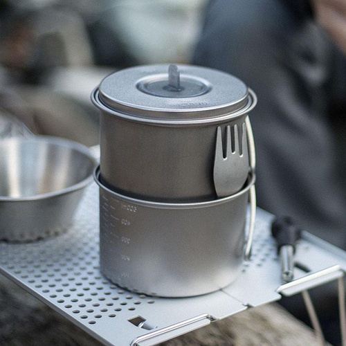  Snow Peak Mini Solo Combo Titanium Cookset - Hike & Camp