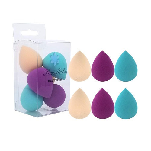  Snowflakes Beauty Sponge Makeup Blender Set - 6 Pcs,Small Multi-Color Blending Makeup Tools for Foundation Powder Concealer Liquid BB and Cream, NON-LATEX MATERIAL & NON-ALLERGENIC …