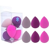 Snowflakes Beauty Sponge Makeup Blender Set - 6 Pcs,Small Multi-Color Blending Makeup Tools for Foundation Powder Concealer Liquid BB and Cream