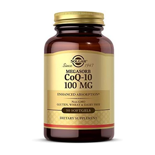  Solgar Megasorb CoQ-10 200 mg, 60 Softgels - Supports Heart & Brain Function - Coenzyme Q10 Supplement - Enhanced Absorption - Gluten Free, Dairy Free - 60 Servings