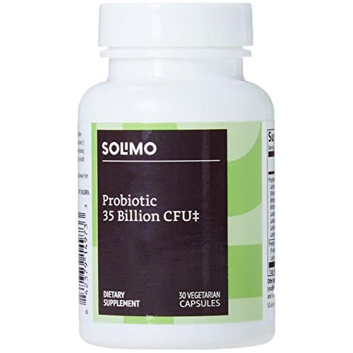  Amazon Brand - Solimo 35 Billion CFU, 8 Probiotic Strains with Prebiotic Blend, Supports Healthy Digestion, 30 Vegetarian Capsules, 1 Month Supply