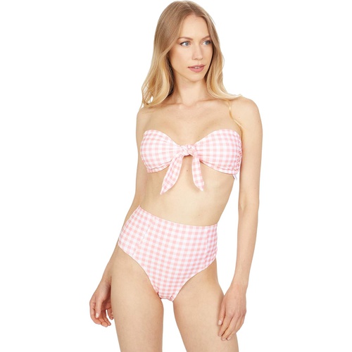  Southern Tide Gingham Bandeau Bikini Top