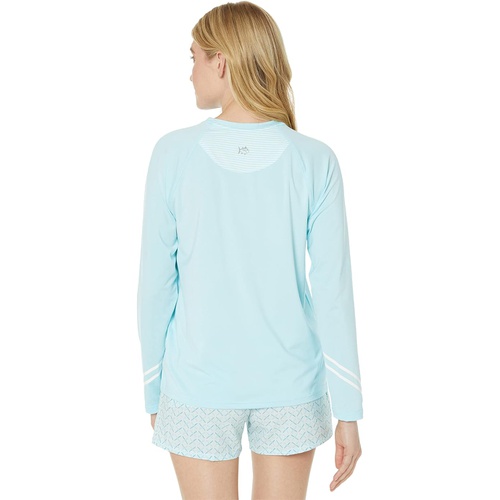  Southern Tide Long Sleeve Reflective Skipjack Perf Tee